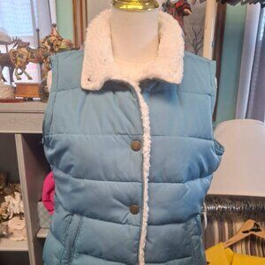 Maurices Turquoise Vest w/Sherpa Lining
